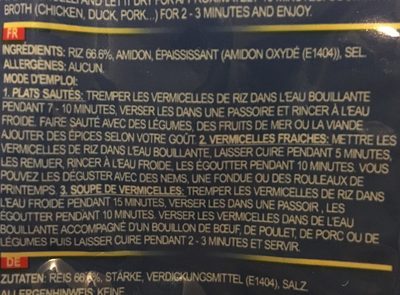 ACECOOK OR Rice Vermicelli 400g.