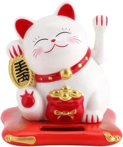 Fortune Cat Solar White 10,50cm..webp