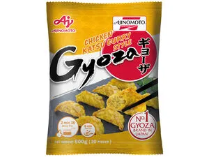 GYOZA – Japanilaistyyliset kana-curry mykyt kurkumalla värjätyssä taikinakuoressa. Pakaste..webp