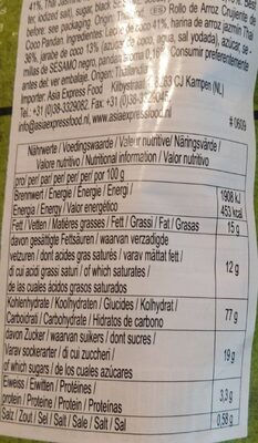 Coco Jas Roll Pandan 100g.