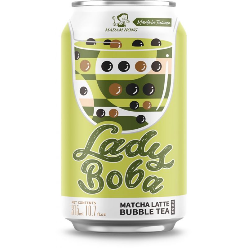 LADY BOBA Matcha Latte Bubble Tea 315ml.