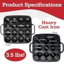 OTAFUKU Cast Iron Takoyaki Plate 16 holes.