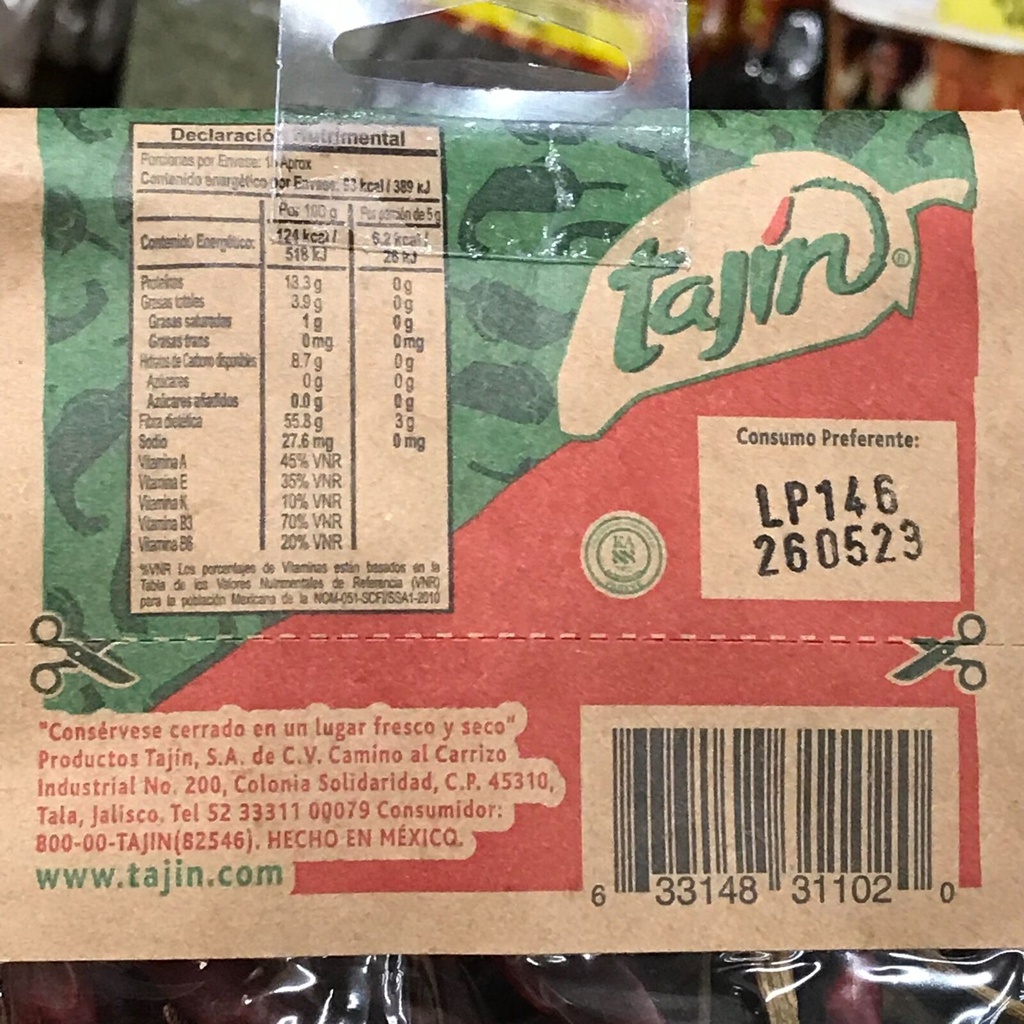 TAJIN Chile de Árbol 75 gr