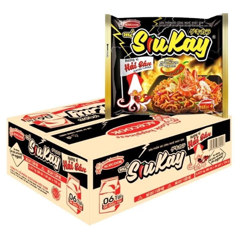 [2066] ACECOOK SiuKay Seafood Spicy Noodles 127g.