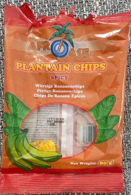 [1058] AFROASE Plantain Chips Spicy 80g.