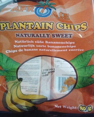 [984] AFROASE Plantain Chips Sweet 80g.