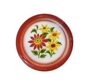 [694] Aluminium Trey 'flower Style' 25cm.