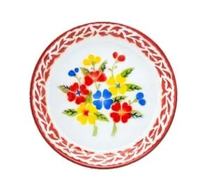 [1644] Aluminium Trey 'flower Style' 30cm.