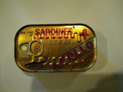 APOLLO Sardiinit maustetussa kasviöljyssä 125 g