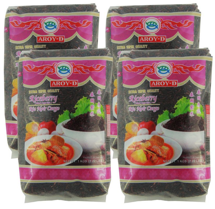 [2156] AROY-D Svart Cargo Ris / Ris med bär 1kg.