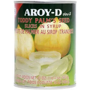 [31] AROY-D Toddy palmfrönskivor i sirap 565 g.