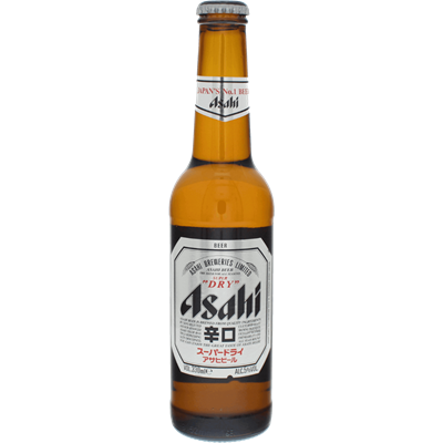 Asahi-olut 5,0 % 330 ml.