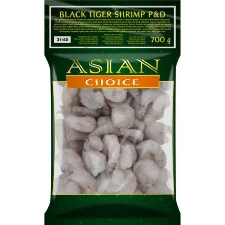 [2131] ASIAN CHOICE  Black Tiger Shrimp P&D 31/40 700g.