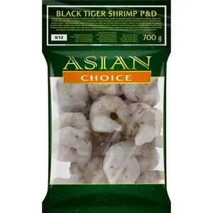 [265] ASIAN CHOICE Black Tiger Shrimp P&D 8/12 700g.