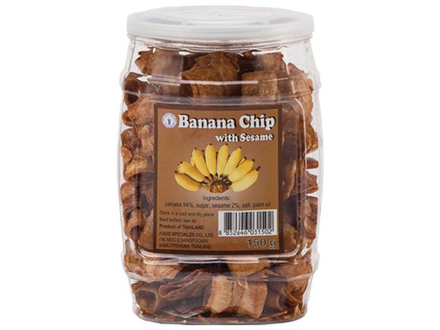 Banaani-seesami-snacksit 150 g.