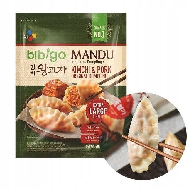 [1029] BIBIGO Kimchi & Pork Dumpling 525g.
