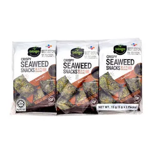 [1481] BIBIGO Seaweed Snack Crispy BBQ 3x5g.