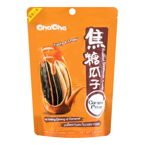 [2208] CHA CHA Sunflower Seeds Caramel Flavor 160g.