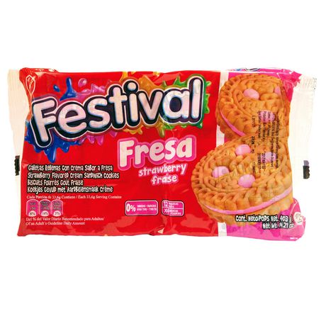 [2357] FESTIVAL Strawberry Cookies  403 gr