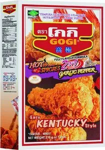 [1626] GOGI Tempura Flour Hot & Spicy Garlic Pepper 216g.