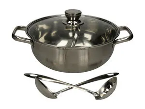 Hot Pot ( 2 sections incl 2 spoons ) 28cm.