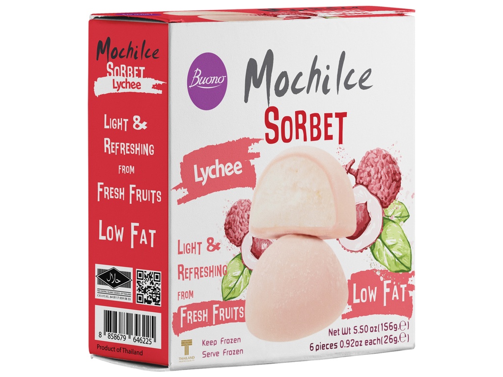 [1808] Ice Dessert Mochi Lychee 156g.