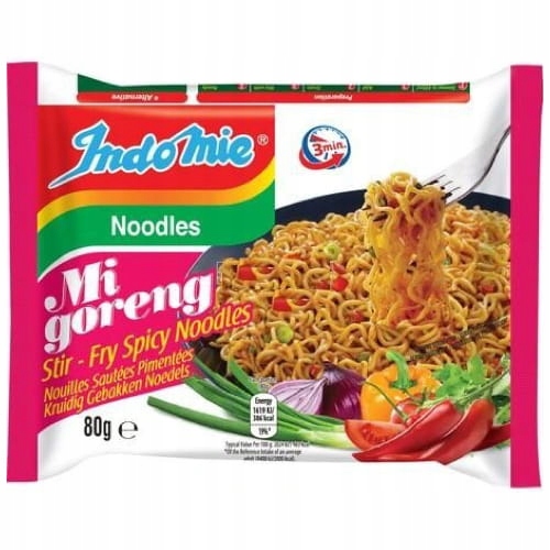 INDOMIE Ins Mi goreng paistettavat mausteiset nuudelit 80 g.