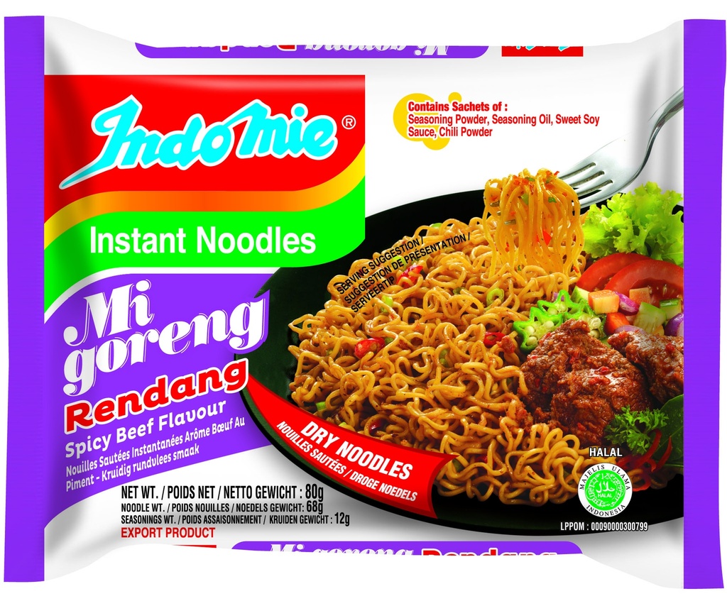 [1952] INDOMIE Ins Noodles Goreng Rendang 80g.