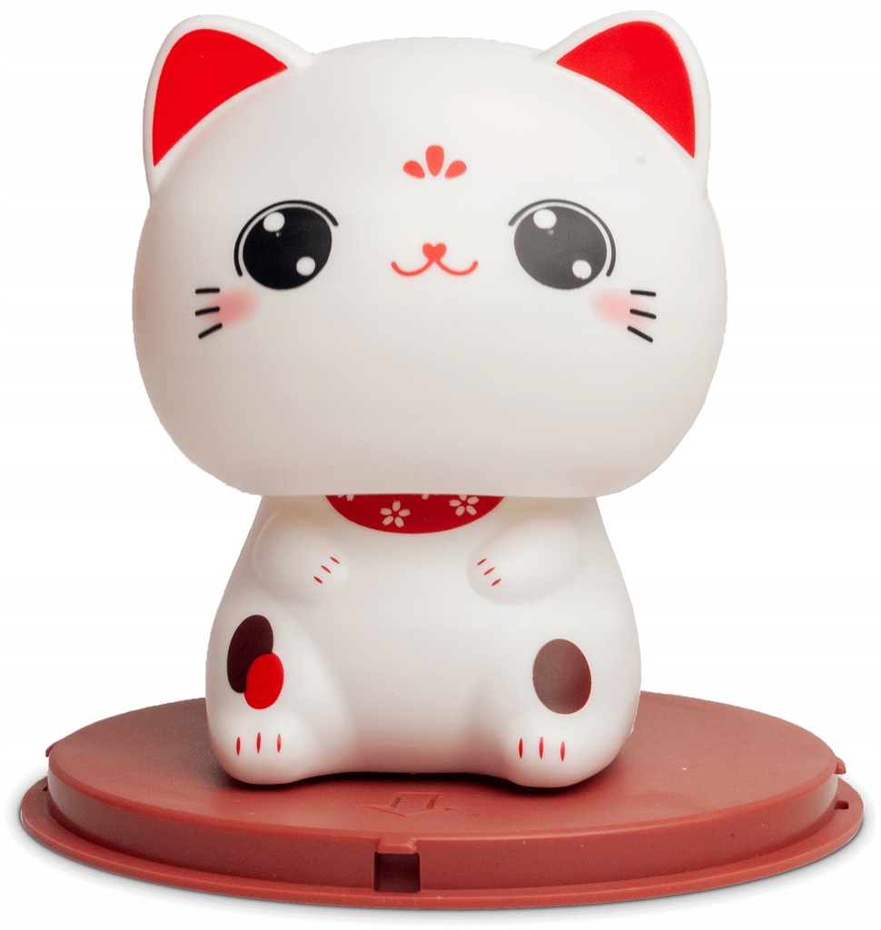 KAWALL Fortune Cat Wobble Head Eyes Open 9cm.