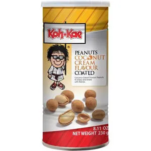 [88] KOH-KAE Jordnötter Överdragna Med Kokosgrädde 230g.