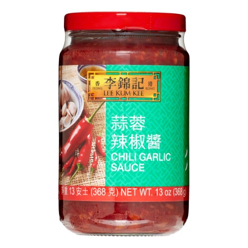 [59] LEE KUM KEE Chili-vitlökssås 368 g.