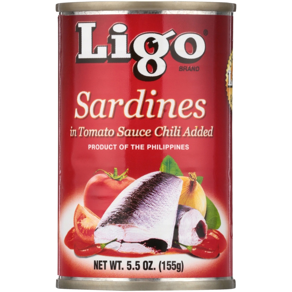 LIGO Sardiner i tomatsås med chili 155 g.