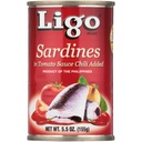 LIGO Sardiinit tomaattikastikkeessa chilillä 155 g.