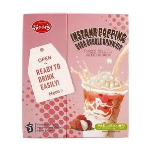 Litchi Popping Bubble Tea Kit 210g.