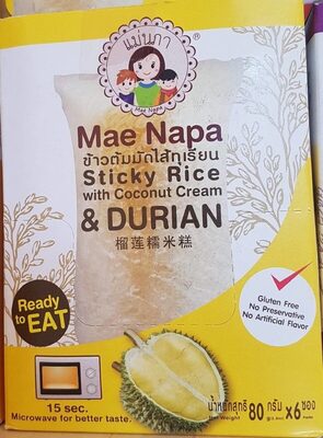[1832] MAE NAPA Glutinous Rice Coconut Durian 80g.