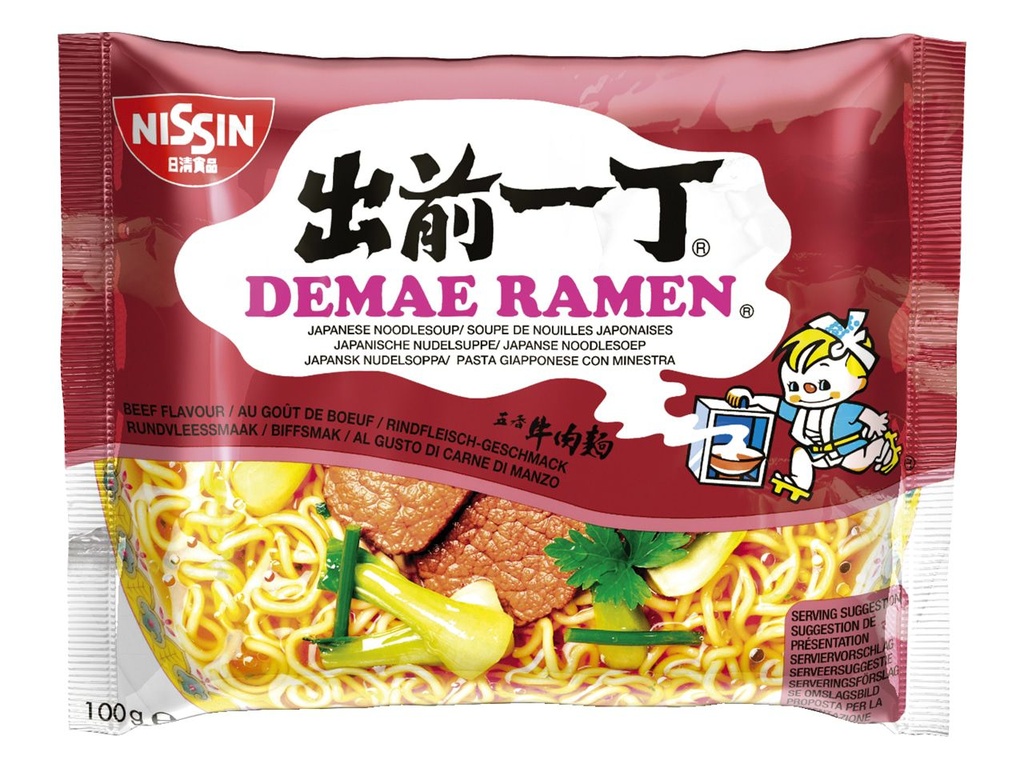 [1456] NISSIN Ins Demae Ramen Beef 100g.