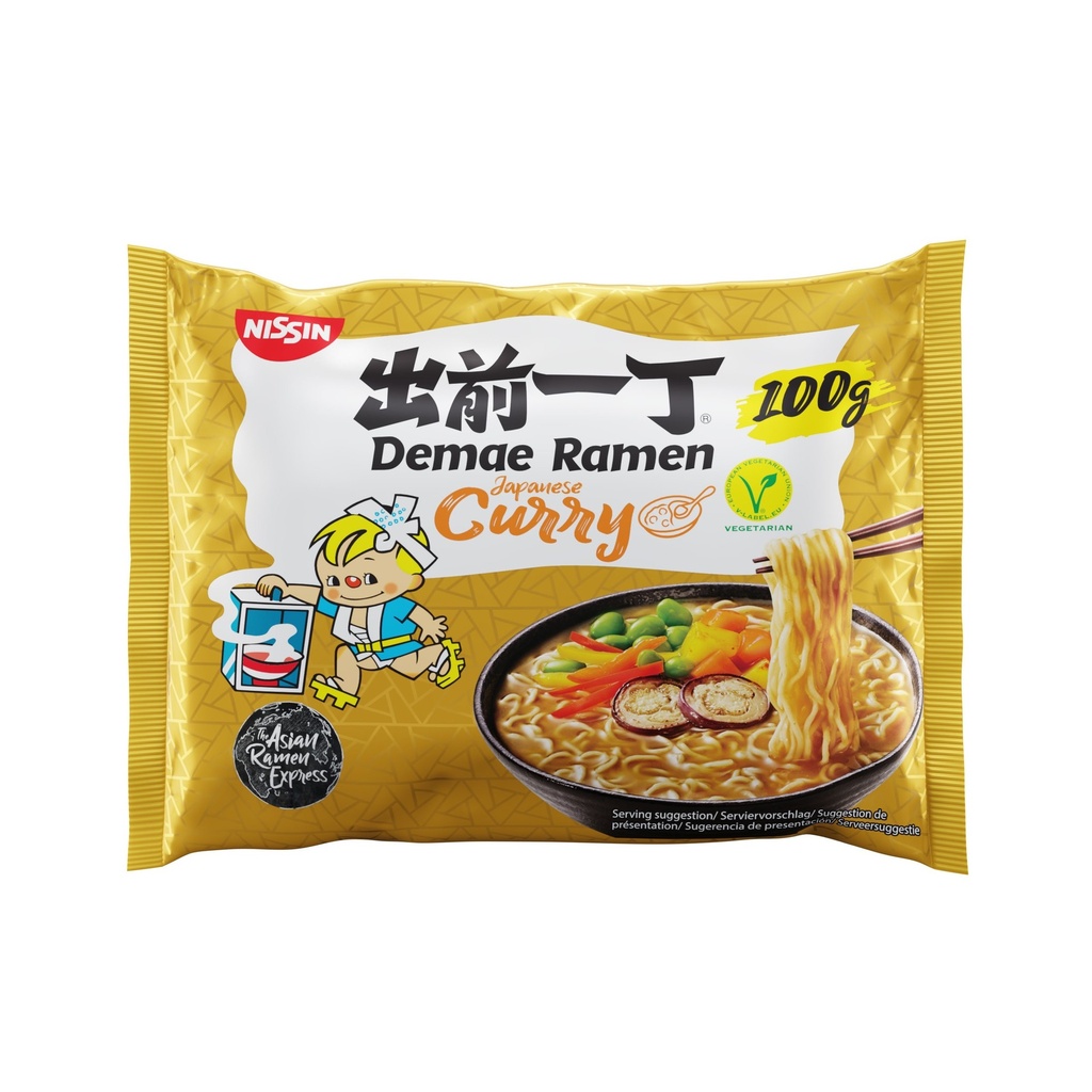 [1303] NISSIN Ins Demae Ramen japanilainen curry 100 g.