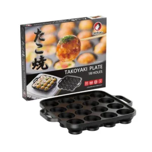 [1984] OTAFUKU Cast Iron Takoyaki Plate 16 holes.