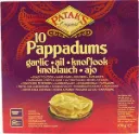 PATAK'S Pappadums valkosipuli 15 cm. 100 g.