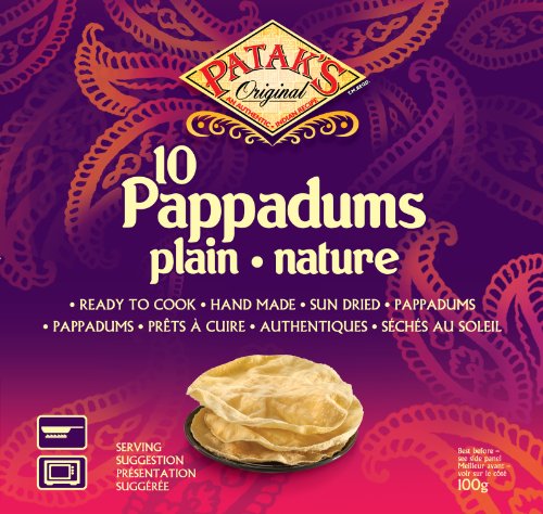 PATAK'S Pappadums Plain 15cm. 100g.