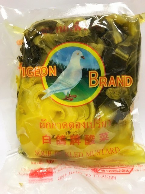 PIGEON BRAND Surgrön inlagd senap 350 g.