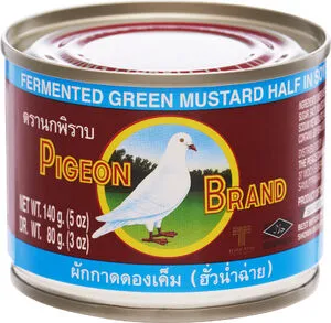 [354] PIGEON Fermented Green Mustard in Soy Sauce 140g.
