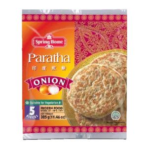 [1608] SPRING HOME Roti Onions Paratha Pasty x5 325g.