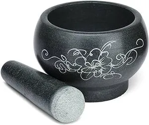 [1584] Stone Mortar & Pestle 14.5cm