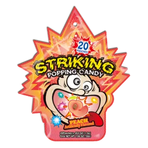 [2101] STRIKING Poppande godis med persiksmak 30g.