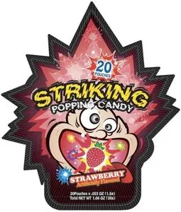 [2102] STRIKING Popping Candy Mansikanmakuinen 30g.
