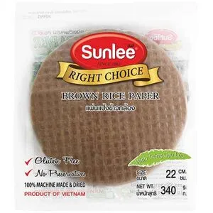 SUNLEE ruskea riisipaperi 22 cm. 340 g.