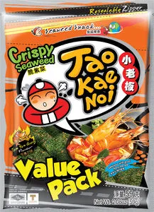 [2293] TAO KAE NOI Crispy Seaweed Tom Yum Goong 32g.