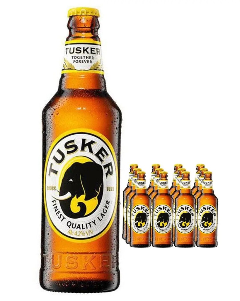 Tusker Finest Quality Lager Beer 4,2% Alkohol 500ml.