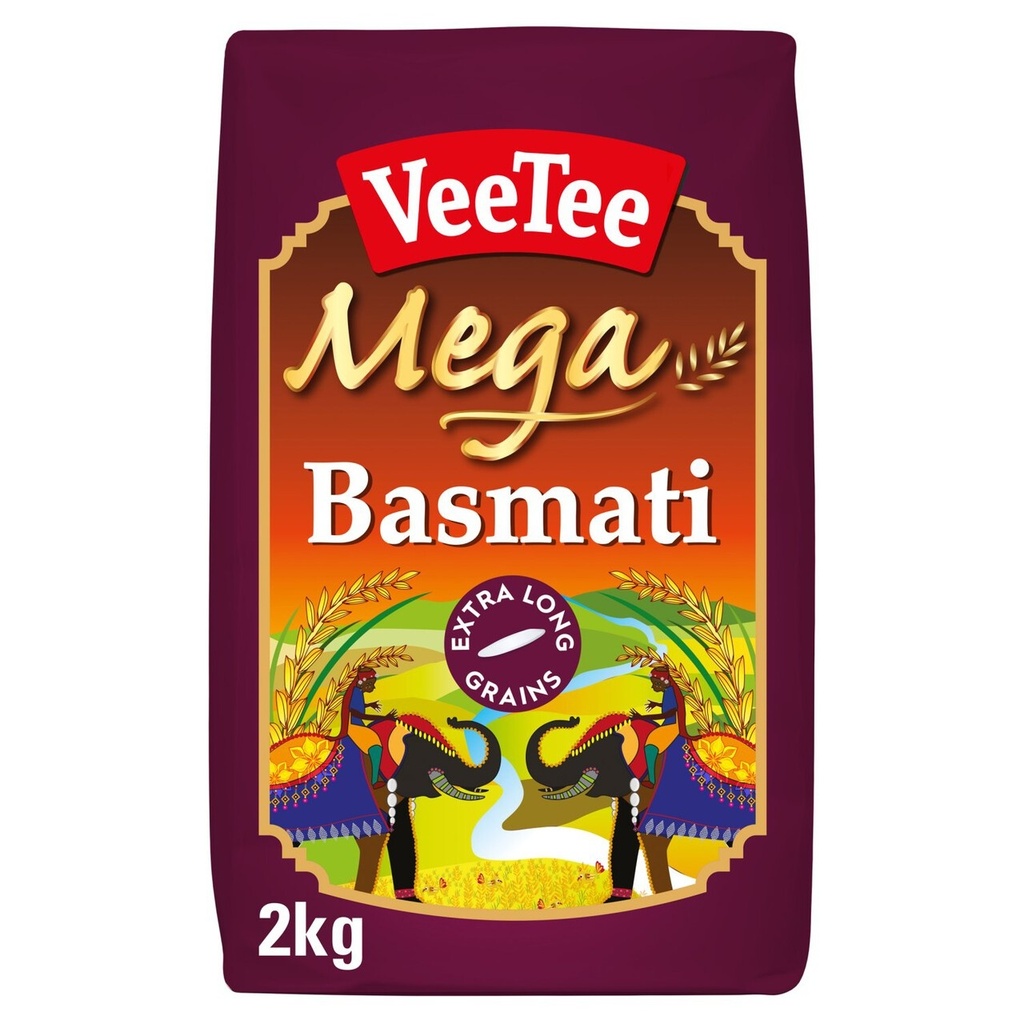 [311] VEETEE MEGA Basmatiris Extra Långt 2kg.